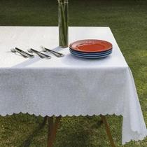 Toalha Mesa Retangular 10 Lugares Auguri Impermeável Rami Branca
