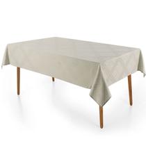 Toalha Mesa Retangular 12 Lugares Karsten Sempre Limpa Beamon Cinza