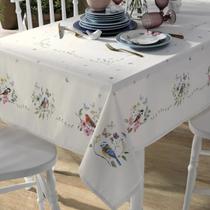 Toalha Mesa Retangular 6 Lugares Dohler Impermeavel Jardim Bege