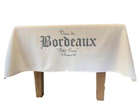 Toalha Mesa Retangular 8 Lugares 260X160Cm Champagne Linho