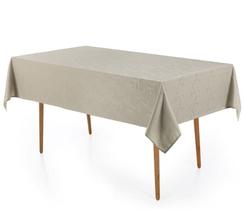Toalha Mesa Retangular 8 Lugares Jacquard Melli Bege Karsten