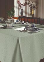 Toalha Mesa Retangular 8 Lugares Jacquard Requinte Verde
