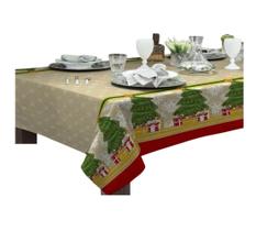 Toalha Mesa Retangular Rustica 140x240cm Natal Raner