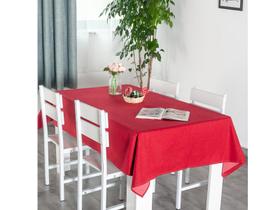 Toalha Mesa Retangular Tecido Rustico Lavável Texturizado 2m