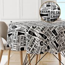 Toalha Mesa Térmica Beer Branc Pvc Plastico 4 Lugar redonda 138