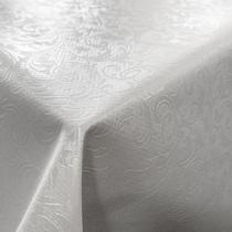 Toalha Mesa Térmica Impermeável Pvc Condessa Branco 140x180