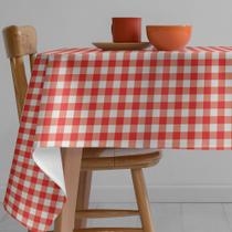 Toalha Mesa Térmica Impermeável Xadrez Vermelha 2,20x1,40