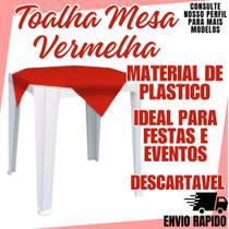 Toalha Mesa Vermelha Aniversario Eventos Festa Comemoraçao Toalha Mesa Vermelha Aniversario Eventos Festa Comemoraçao