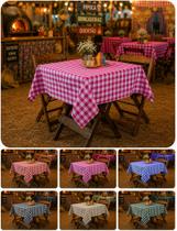 Toalha Mesa Xadrez Quadrada Oxford 4 Lugares Restaurante Festas Buffet Decoração Cozinha Bar Pizzaria