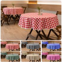 Toalha Mesa Xadrez Redonda Oxford 4 Lugares Restaurante Festas Buffet Decoração Cozinha Bar Pizzaria