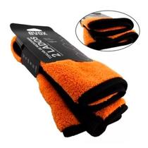 Toalha microfibra 2 lados 40x40 600gsm laranja