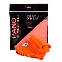 Toalha microfibra evox 30x 30cm 3pcs laranja 220g