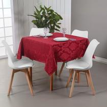 Toalha Natalina Vermelha Quadrada 1,40m Jacquard 4 Lugares Toalha Natalina Vermelha Quadrada 1,40m Jacquard 4 Lugares