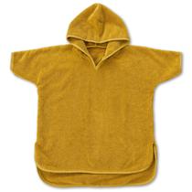 Toalha Natemia Kids Poncho de algodão orgânico com capuz ocre