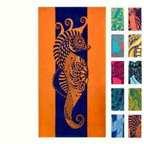 Toalha Nova Blue Seahorse Extra Grande 86x160 cm Algodão Toalha Nova Blue Seahorse Extra Grande 86x160 cm Algodão