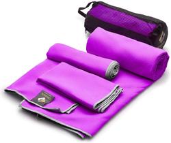 Toalha OlimpiaFit Quick Dry Microfiber, pacote de 3 tamanhos com bolsa Toalha OlimpiaFit Quick Dry Microfiber, pacote de 3 tamanhos com bolsa