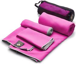 Toalha OlimpiaFit Quick Dry Microfiber, pacote de 3 tamanhos com bolsa Toalha OlimpiaFit Quick Dry Microfiber, pacote de 3 tamanhos com bolsa