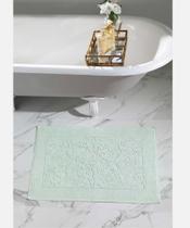 Toalha P/ Piso de Banheiro - Jacquard Luxo - Mosaico - Cor Verde 9503 - Dohler