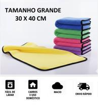 Toalha Pano de Limpeza 30x40cm Flanela 2 Lados Macia de Alta Absorção Multiuso Grande Limpa Carro Vidro Prato Cozinha Pi