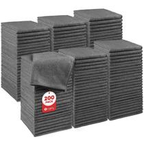 Toalha, panos de lavagem de microfibra Orighty, pacote com 200, 30x30 cm, cinza
