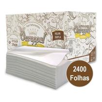 Toalha Papel Banheiro Folha Dupla Supreme 22,5cm x 20cm Ouroppel com 2400 Folhas