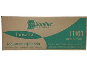 Toalha Papel Inovatta Folha Simples Interfolha 2400 Folhas