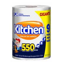 Toalha papel kitchen folha dupla gigante pacote 550 folhas