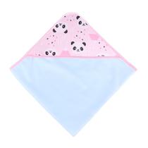Toalha Para Banho Bebê Com Capuz Estampado Menina Panda Rosa Toalha Para Banho Bebê Com Capuz Estampado Menina Panda Rosa