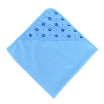 Toalha Para Banho Bebê Com Capuz Estampado Menino Coroa Azul Toalha Para Banho Bebê Com Capuz Estampado Menino Coroa Azul