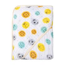 Toalha Para Banho Bebê Soft Karinho Com Capuz Papi 80cm x 80cm Amiguinhos