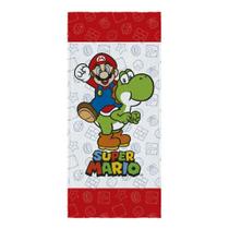 Toalha Para Banho Praia e Piscina Macia Infantil Sublimada Desenho Super Mário Estampada