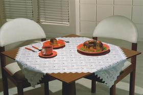Toalha para chá em renda branca 80 x 65 cm - Romance Toalha para chá em renda branca 80 x 65 cm - Romance
