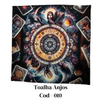 Toalha para Jogo de Tarot 0,70x0,70cm Anjos Cod010 Toalha para Jogo de Tarot 0,70x0,70cm Anjos Cod010