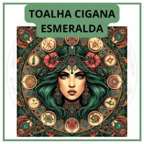Toalha para Jogo de Tarot 0,70x0,70cm Cigana Esmeralda