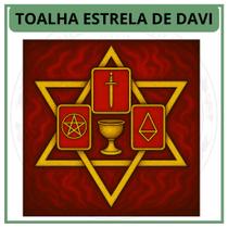 Toalha para Jogo de Tarot 0,70x0,70cm Estrela De Davi Toalha para Jogo de Tarot 0,70x0,70cm Estrela De Davi