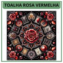 Toalha para Jogo de Tarot 0,70x0,70cm Rosa Vermelha Toalha para Jogo de Tarot 0,70x0,70cm Rosa Vermelha