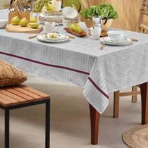 Toalha Para mesa Basic Talheres (Cinza) 140 cm x 250 cm (8 lugares) TEKA