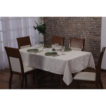 Toalha para Mesa de 10 lugares Tecido Jacquard - Marfim Toalha para Mesa de 10 lugares Tecido Jacquard - Marfim
