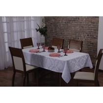 Toalha para Mesa de 4 lugares 1,38 x 1,38m Tecido Jacquard