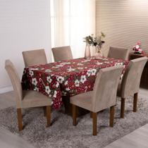 Toalha para Mesa de 6 Lugares Natalina, Toalha para Ceia de Natal, Estampada