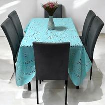Toalha para mesa de 6 lugares verde agua tecido oxford 2.25x1,50 Nordesul Bordados Toalha para mesa de 6 lugares verde agua tecido oxford 2.25x1,50 Nordesul Bordados