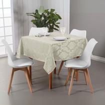 Toalha Para Mesa Palha Quadrada 4 Lugares Tecido Jacquard