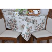 Toalha para Mesa Quadrada 8 Lugares 2,20 x 2,20M Tecido Grosso Linhão Estampado e Liso