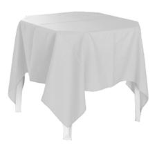 toalha para mesa quadrada tecido oxford branco 1,45x1,45