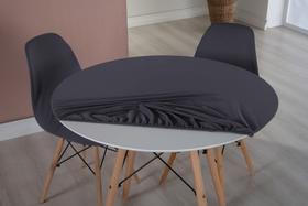 Toalha Para Mesa Redonda Eiffel Malha Com Elástico em Volta Ajustável 01 Peça Para Dia a Dia 1,00 Mt