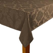 Toalha Para Mesa Retangular Tecido Jacquard Marron 1,40X2,50