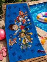 Toalha Para Piscina e Banho Infantil Com Estampa Infantil Patrulha Salvadora Tecido Macio Algodão