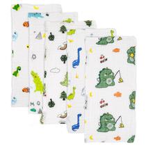 Toalha PENG'S M Baby Muslin para arrotar, pacote com 5 panos de algodão orgânico, 51 x 25 cm