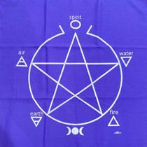 Toalha Pentagrama Altar Tarot 70X70 cm - Escolha a Cor