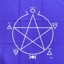Toalha Pentagrama Altar Tarot 70X70 Cm - Escolha A Cor